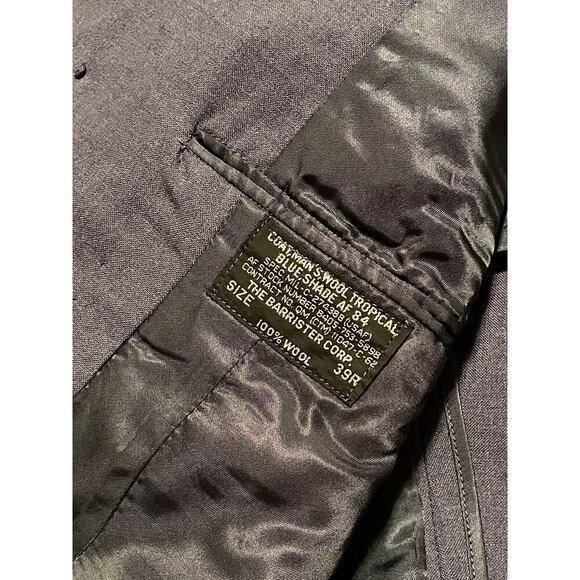Barrister Corporation Wool 39R Jacket Military Air Force Tropical Blue AF 84 - Picture 3 of 10